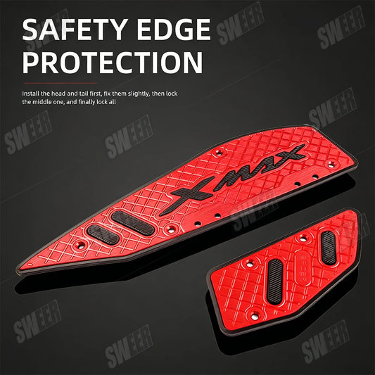 Motorcycle Accessories Footrest Step Footboard Footpads Pedal Plate Foot Pegs For YAMAHA XMAX 300 2017-2025 Anti Wrestling