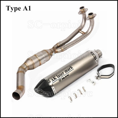 Tmax T-max 530 Full Exhaust system Front link Pipe Exhaust muffler Modified Escap moto For Yamaha Tmax560 Tmax530 2017-2021