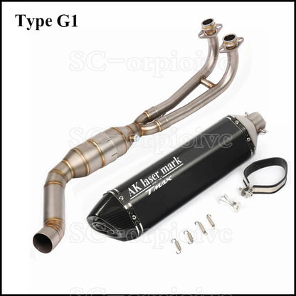 Tmax T-max 530 Full Exhaust system Front link Pipe Exhaust muffler Modified Escap moto For Yamaha Tmax560 Tmax530 2017-2021