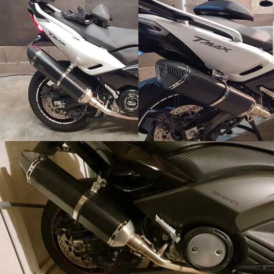 Tmax T-max 530 Full Exhaust system Front link Pipe Exhaust muffler Modified Escap moto For Yamaha Tmax560 Tmax530 2017-2021