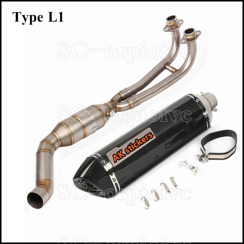 Tmax T-max 530 Full Exhaust system Front link Pipe Exhaust muffler Modified Escap moto For Yamaha Tmax560 Tmax530 2017-2021