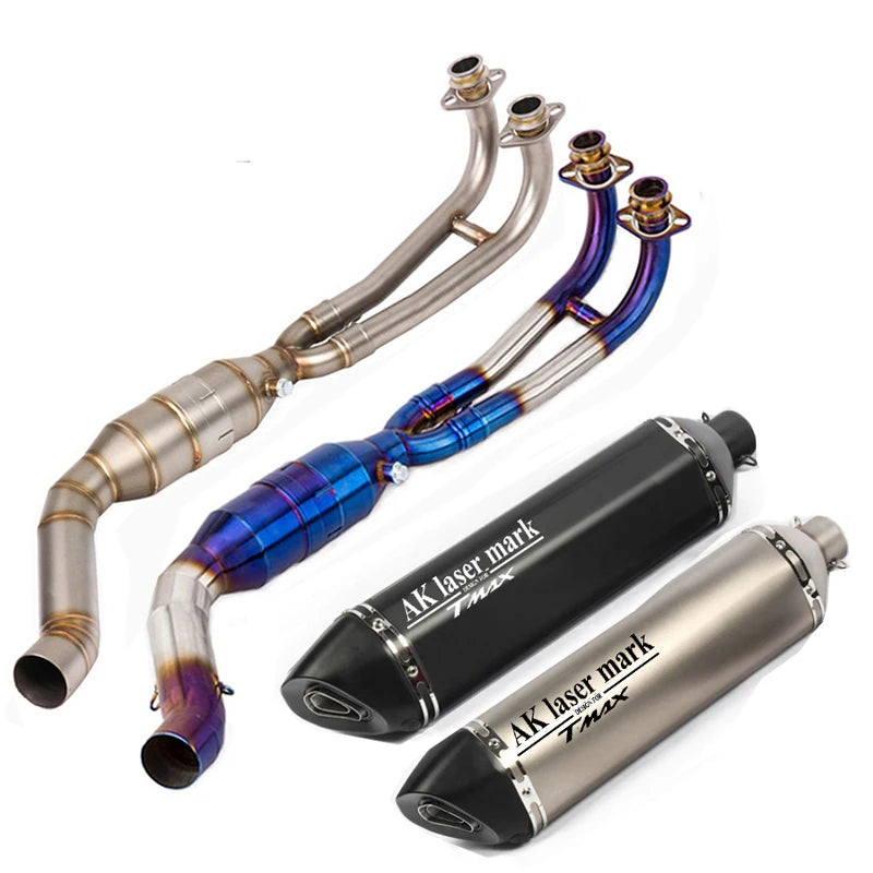 Tmax T-max 530 Full Exhaust system Front link Pipe Exhaust muffler Modified Escap moto For Yamaha Tmax560 Tmax530 2017-2021