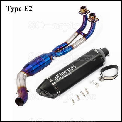 Tmax T-max 530 Full Exhaust system Front link Pipe Exhaust muffler Modified Escap moto For Yamaha Tmax560 Tmax530 2017-2021
