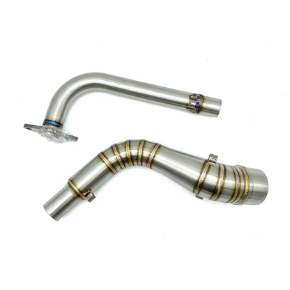 NMAX155 NMAX125 Motorcycle Exhaust Pipe Middle Link Pipe Slip-On Stainless Steel Connect For Yamaha NMAX N-MAX 125 155 2015-2017
