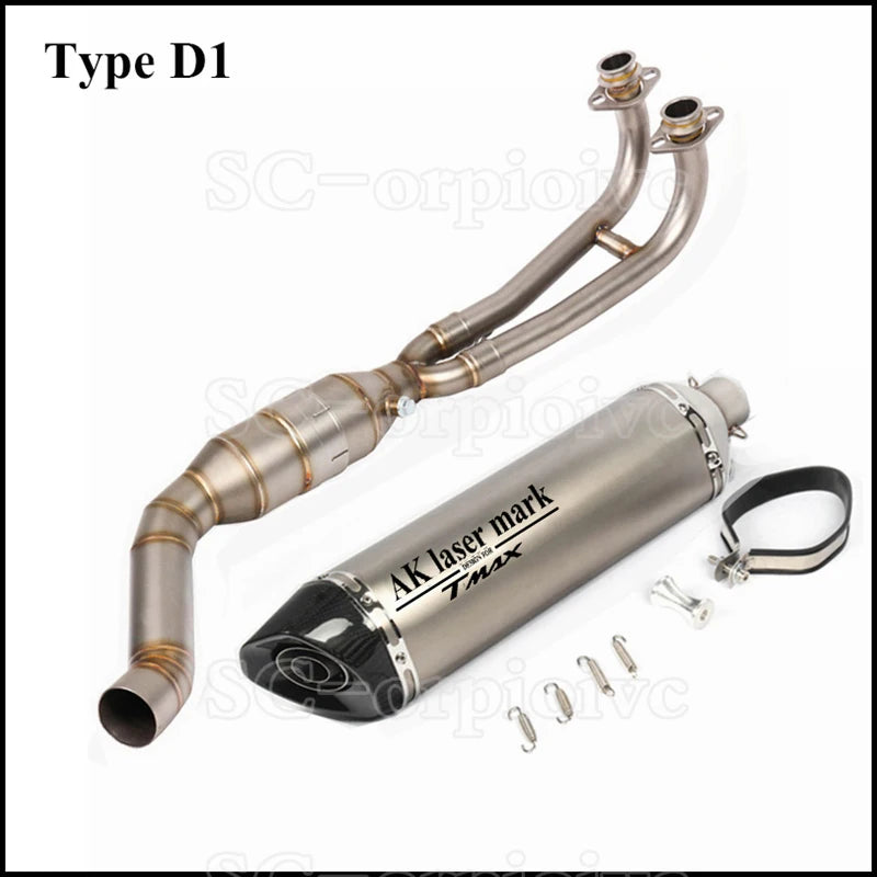 Tmax T-max 530 Full Exhaust system Front link Pipe Exhaust muffler Modified Escap moto For Yamaha Tmax560 Tmax530 2017-2021