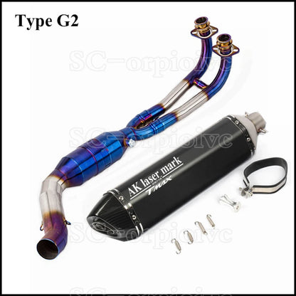Tmax T-max 530 Full Exhaust system Front link Pipe Exhaust muffler Modified Escap moto For Yamaha Tmax560 Tmax530 2017-2021