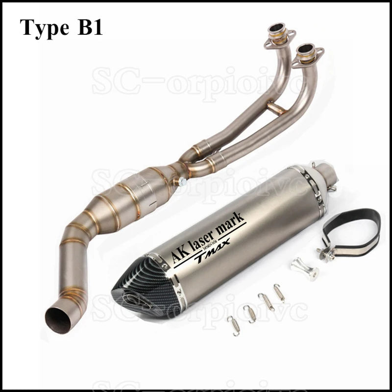 Tmax T-max 530 Full Exhaust system Front link Pipe Exhaust muffler Modified Escap moto For Yamaha Tmax560 Tmax530 2017-2021