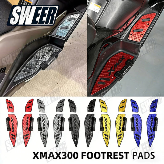Motorcycle Accessories Footrest Step Footboard Footpads Pedal Plate Foot Pegs For YAMAHA XMAX 300 2017-2025 Anti Wrestling