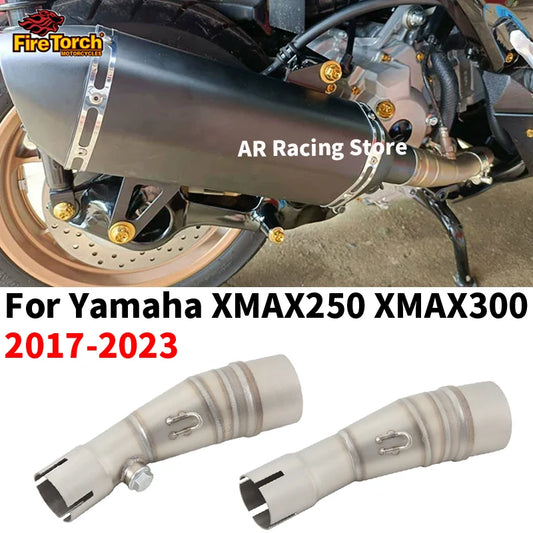 For Yamaha XMAX 250 300 XMAX250 XMAX300 2017 - 2023 Motorcycle Exhaust Escape Modify Mid Link Pipe Connect 51mm Muffler System