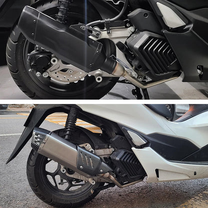 Motorcycle Exhaust System Escape Scooter Slip on Front Link Pipe 51mm For Honda PCX125 PCX150 PCX 125 150 Before 2024