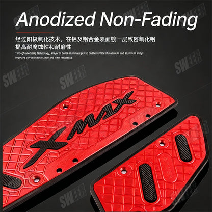 Motorcycle Accessories Footrest Step Footboard Footpads Pedal Plate Foot Pegs For YAMAHA XMAX 300 2017-2025 Anti Wrestling