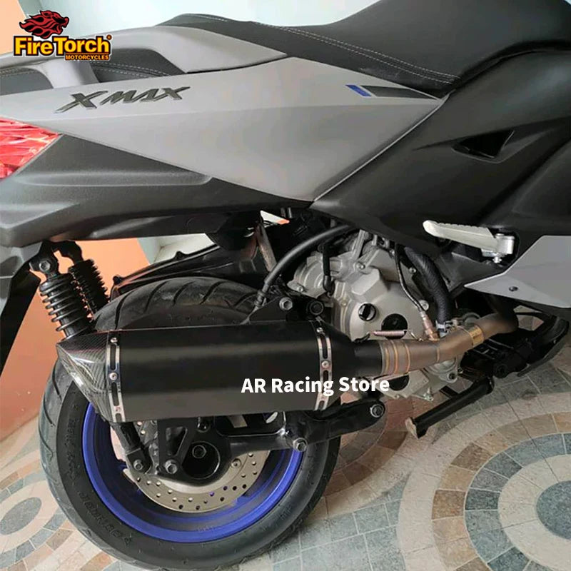 For Yamaha XMAX 250 300 XMAX250 XMAX300 2017 - 2023 Motorcycle Exhaust Escape Modify Mid Link Pipe Connect 51mm Muffler System