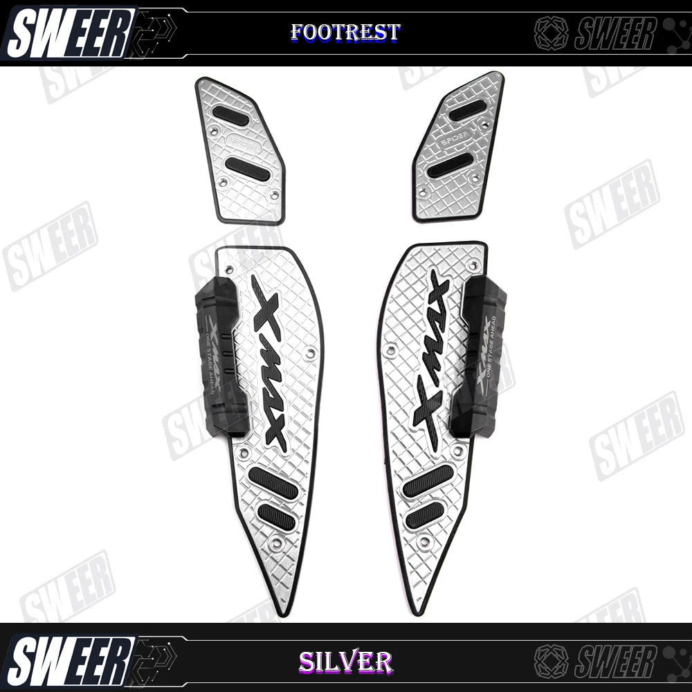 Motorcycle Accessories Footrest Step Footboard Footpads Pedal Plate Foot Pegs For YAMAHA XMAX 300 2017-2025 Anti Wrestling