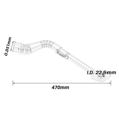 NMAX155 NMAX125 Motorcycle Exhaust Pipe Middle Link Pipe Slip-On Stainless Steel Connect For Yamaha NMAX N-MAX 125 155 2015-2017