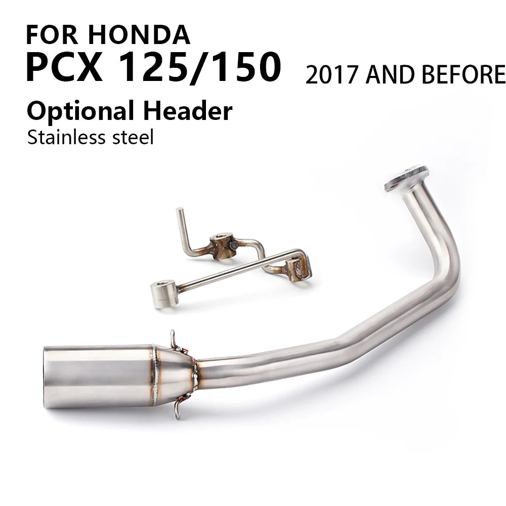 Motorcycle Exhaust System Escape Scooter Slip on Front Link Pipe 51mm For Honda PCX125 PCX150 PCX 125 150 Before 2024
