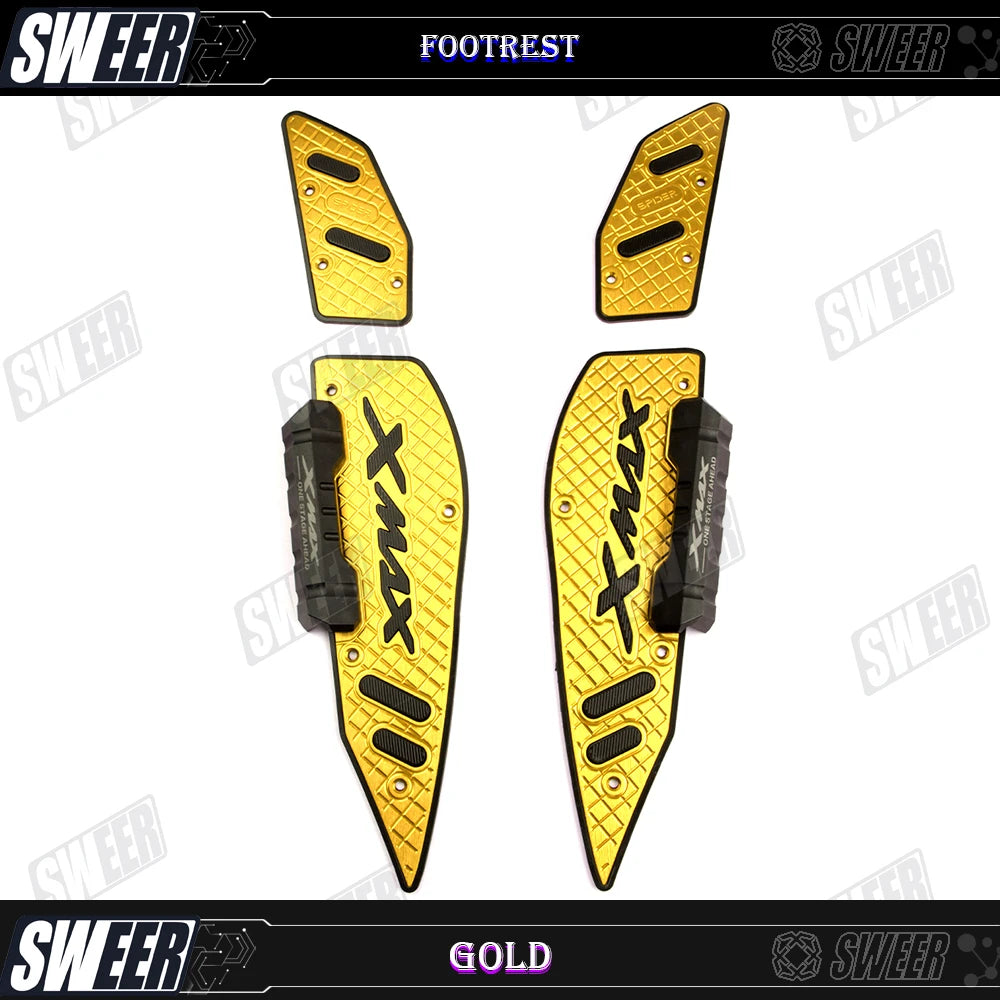 Motorcycle Accessories Footrest Step Footboard Footpads Pedal Plate Foot Pegs For YAMAHA XMAX 300 2017-2025 Anti Wrestling