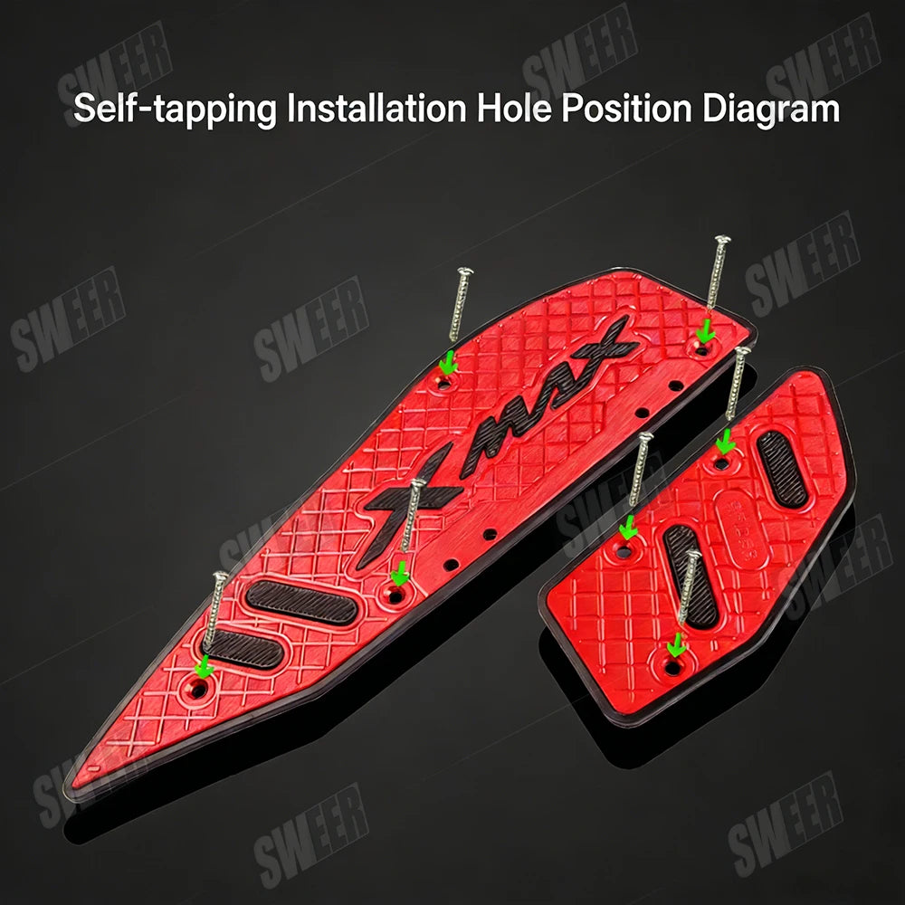 Motorcycle Accessories Footrest Step Footboard Footpads Pedal Plate Foot Pegs For YAMAHA XMAX 300 2017-2025 Anti Wrestling