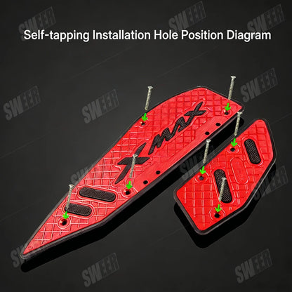 Motorcycle Accessories Footrest Step Footboard Footpads Pedal Plate Foot Pegs For YAMAHA XMAX 300 2017-2025 Anti Wrestling