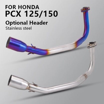 Motorcycle Exhaust System Escape Scooter Slip on Front Link Pipe 51mm For Honda PCX125 PCX150 PCX 125 150 Before 2024
