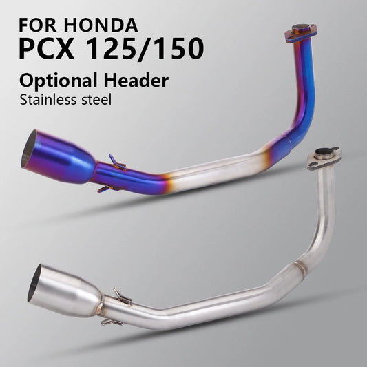 Motorcycle Exhaust System Escape Scooter Slip on Front Link Pipe 51mm For Honda PCX125 PCX150 PCX 125 150 Before 2024