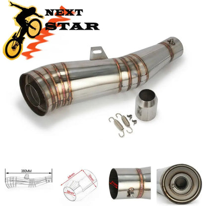 Universal 38-51MM Motorcycle Exhaust Pipe Muffler Escape Accessory For 38-51MM Dirt Bike Street Bike Scooter ATV Quad