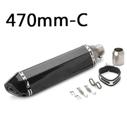 51mm Motorcycle Exhaust Pipe Modified Muffler Pipe Echappement Moto Db Killer for Akrapovic XJ6 MT07 09 03 Universal Accessories