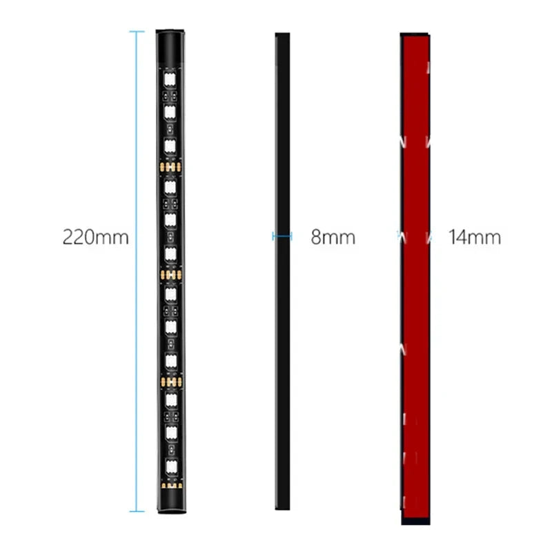 LED Car Motorcycle Decorative Ambient Lamp Backlight 5050 SMD Flexible Waterproof RGB APP Sound Control Moto Atmosphere Light