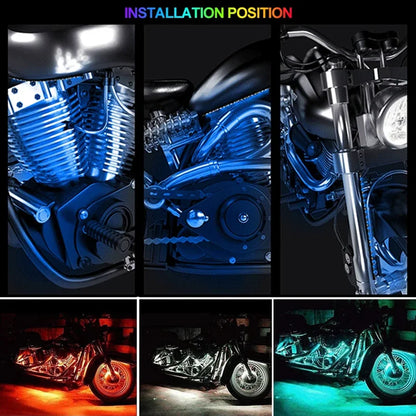 LED Car Motorcycle Decorative Ambient Lamp Backlight 5050 SMD Flexible Waterproof RGB APP Sound Control Moto Atmosphere Light