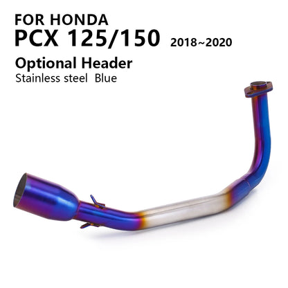 Motorcycle Exhaust System Escape Scooter Slip on Front Link Pipe 51mm For Honda PCX125 PCX150 PCX 125 150 Before 2024