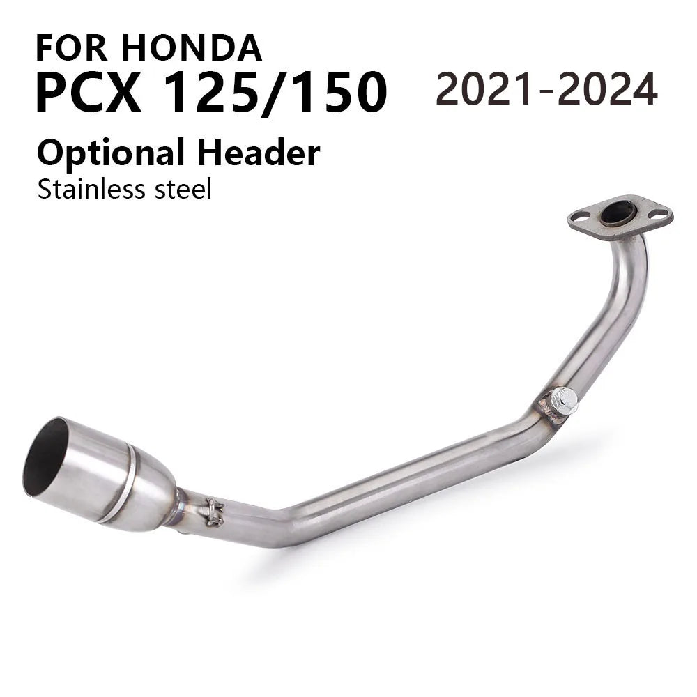 Motorcycle Exhaust System Escape Scooter Slip on Front Link Pipe 51mm For Honda PCX125 PCX150 PCX 125 150 Before 2024