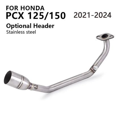 Motorcycle Exhaust System Escape Scooter Slip on Front Link Pipe 51mm For Honda PCX125 PCX150 PCX 125 150 Before 2024