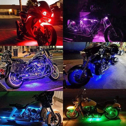 LED Car Motorcycle Decorative Ambient Lamp Backlight 5050 SMD Flexible Waterproof RGB APP Sound Control Moto Atmosphere Light